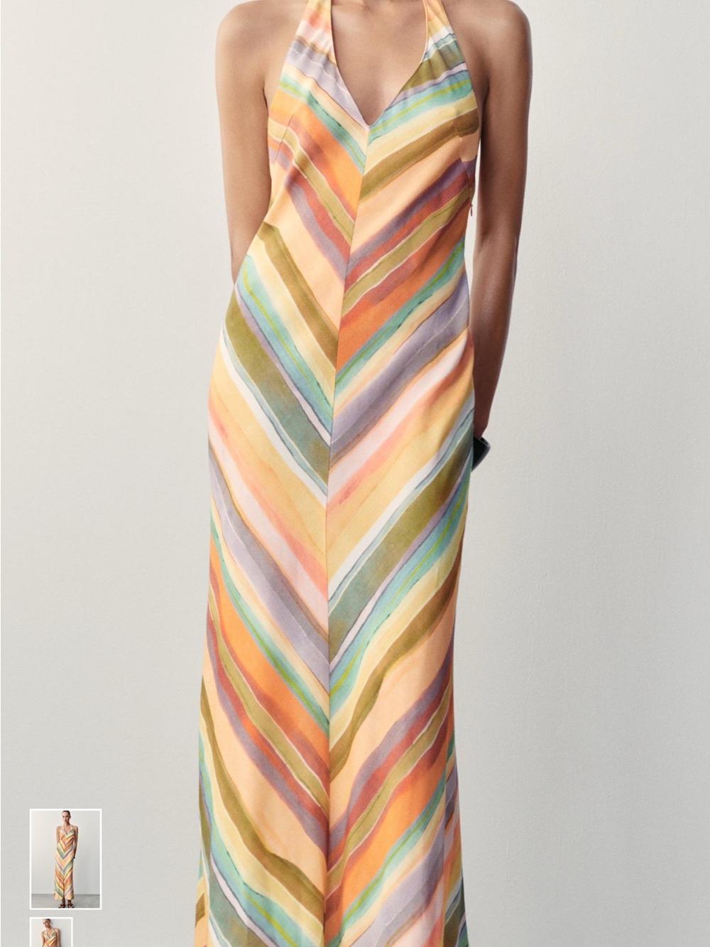 Zara Striped Maxi Dress XS